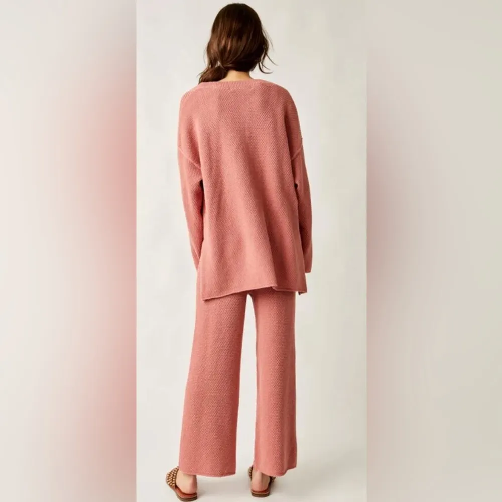 Free People Rosie Pink Hailee Sweater Set - Image 6