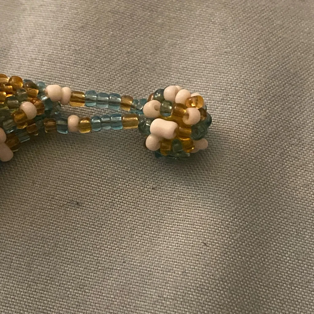 8” Boho Bracelet Beaded Multi Strand Multicolor Bohemian Brown Blue Green - Image 4