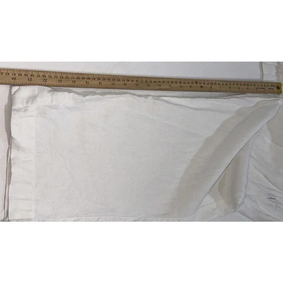 Athleta Cabo Linen Wide Leg White Elastic Minimalist Old Money Relaxed Pants 8 - Image 14