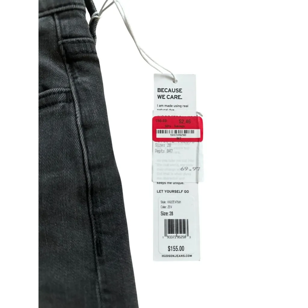 HUDSON Womens Kass Black Denim Shorts Sz 8 NEW - Image 7