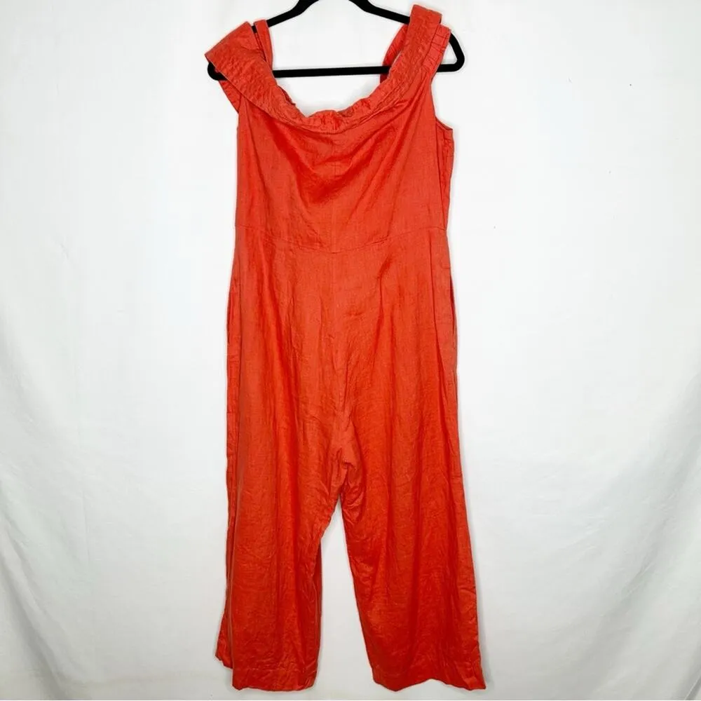 SOFT SURROUNDINGS Linen Raissa Crop Jumpsuit in Medium - Image 8