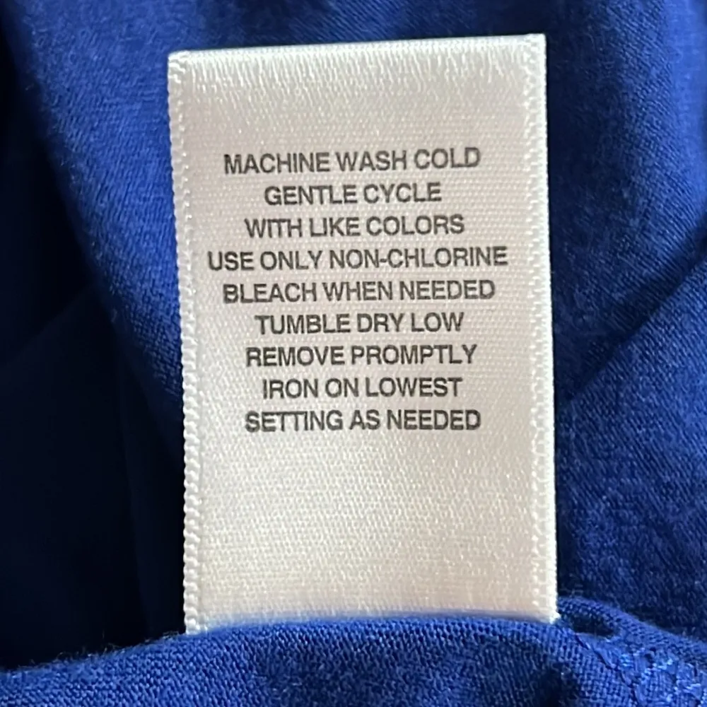 Jaclyn Intimates Size Small Navy Blue Long Sleeve Henley Crewneck Top w/… - Image 8