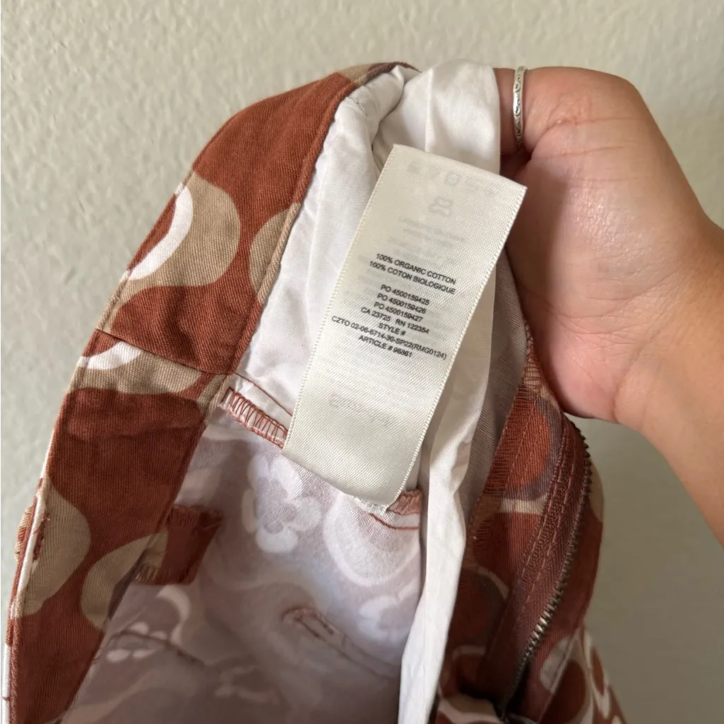 Sun Deh By ARITZIA Jaden Floral Brown Pant Groovy 70s Print Size 6 Fall - Image 6