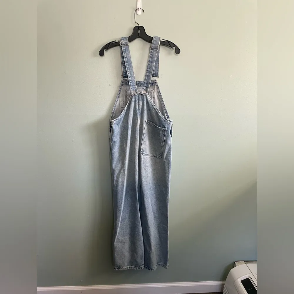 Urban Outfitters BDG Jackson Denim Overalls Patchwork Front Bib Pocket SZ S - Image 6