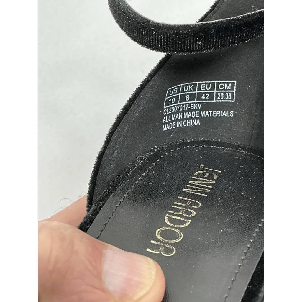 Womans Jenn Platform Dress Shoes Size 10 M Black Buckle Stacked Heel - Image 7