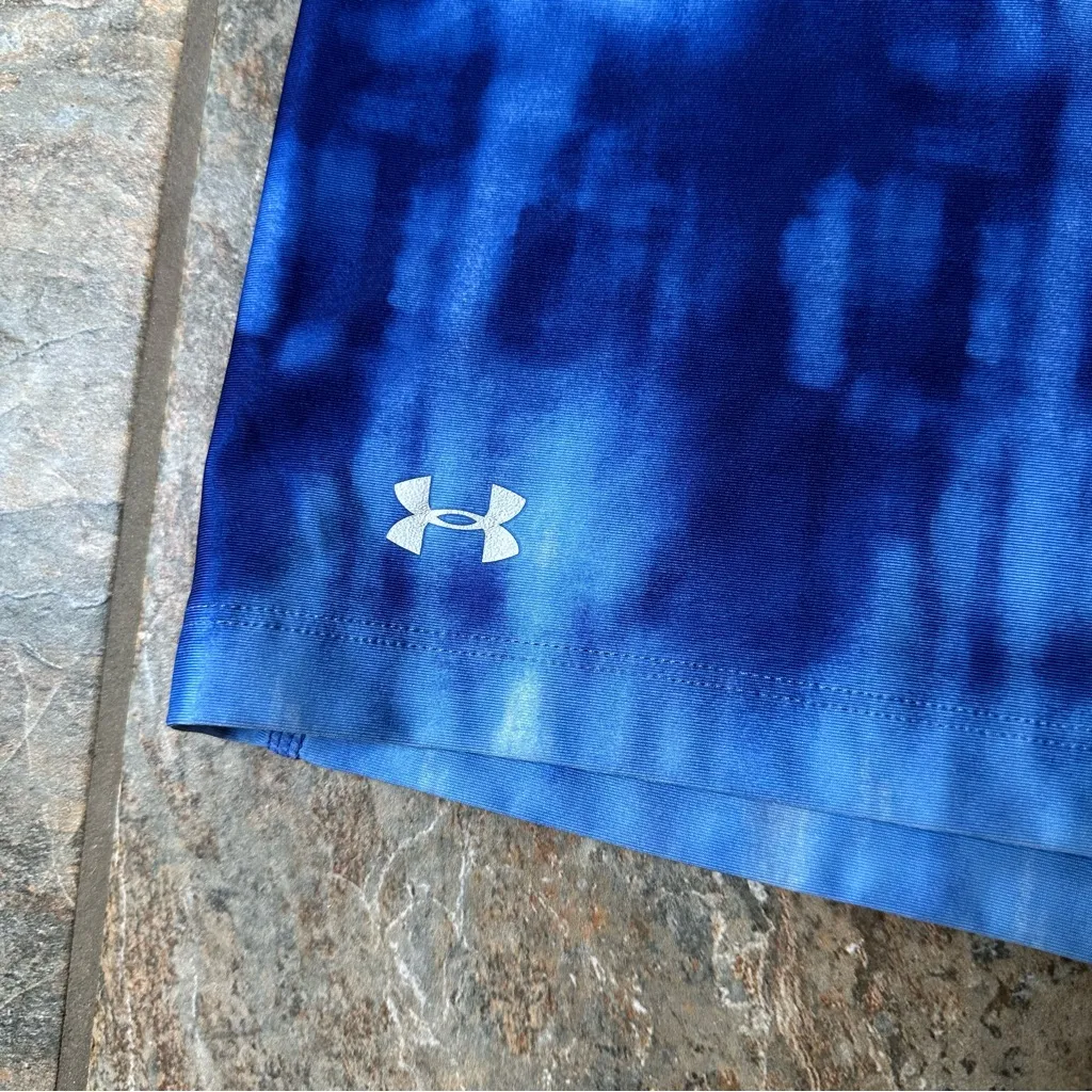 Under Armour Compression Shorts Women’s Sixe XL Blue Tie Dye HeatGear - Image 2
