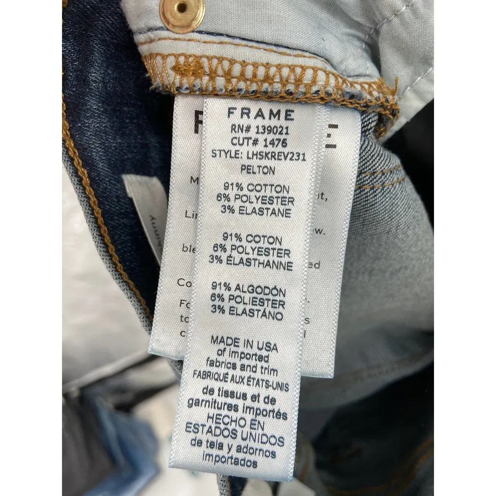Frame Le High Skinny Pelton Blue Denim High Rise Jeans Size 26 - Image 6