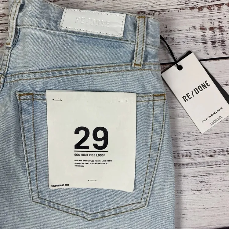 NWT RE/DONE ‘90s High Rise Loose Fit Jeans Bleach Destroy Women's Size‎ 29 - Image 5