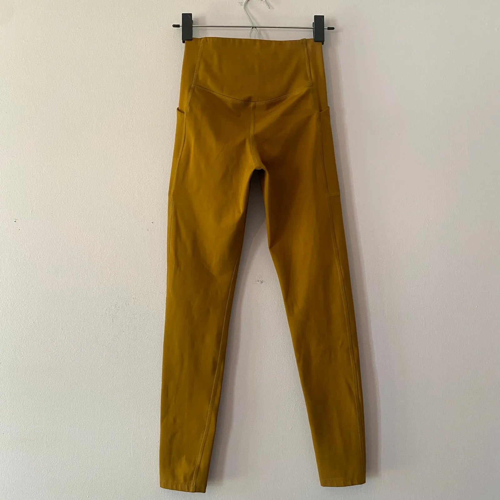 Girlfriend Collective Caramel Brown Compressive Pocket Leggings Women's size XS - Image 5