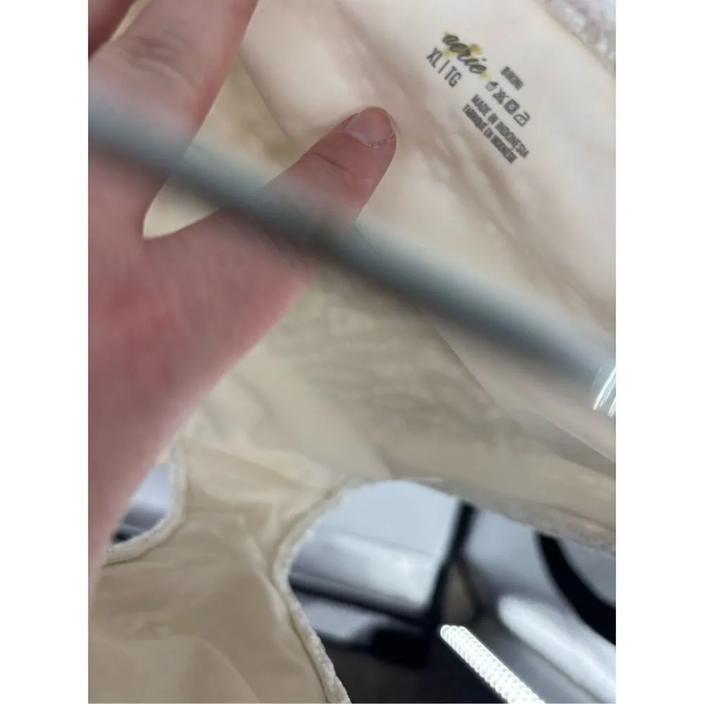 Aerie women’s crochet swim bottoms cream size XL - Image 5