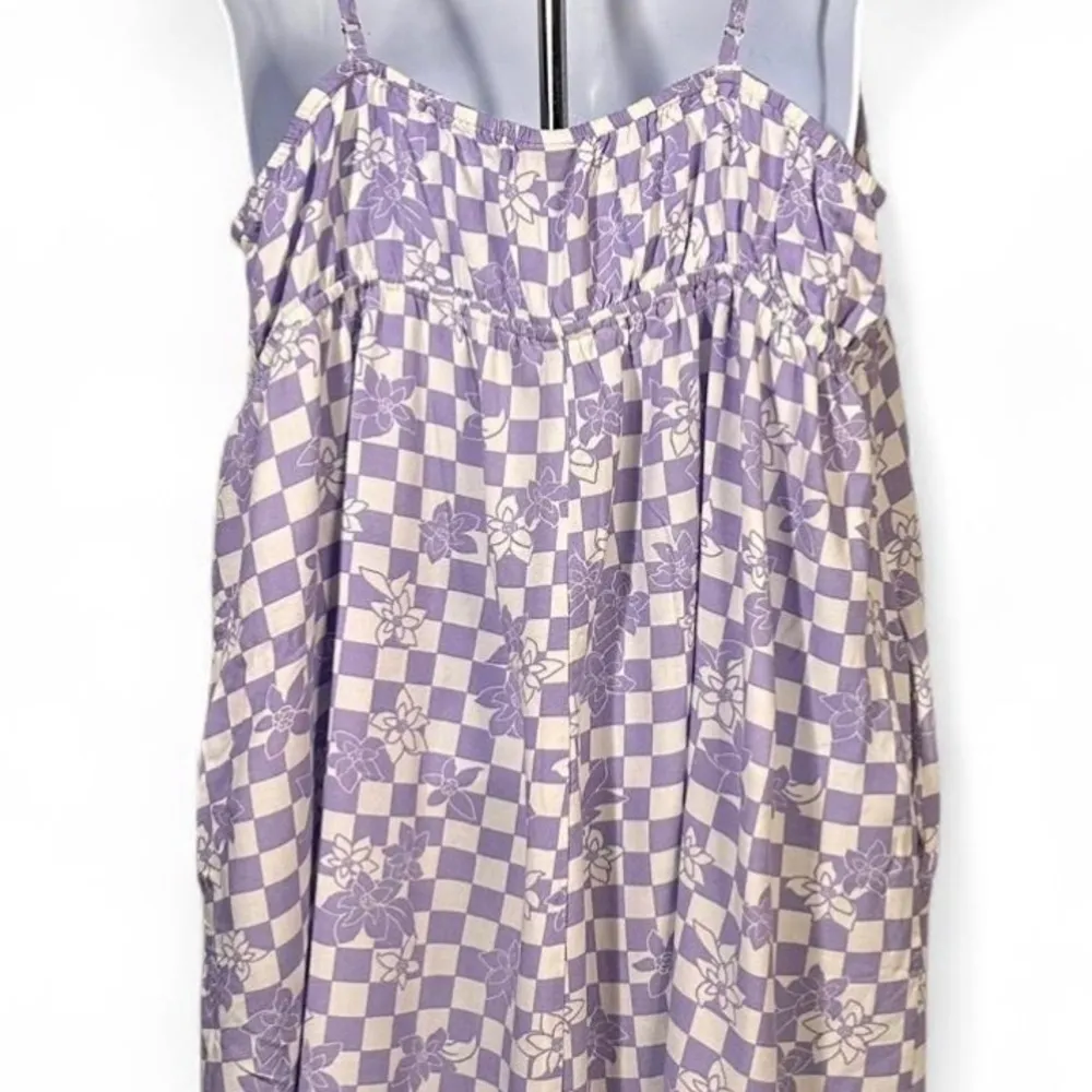 Wild Fable Purple Checkered Sundress, Medium - Image 3