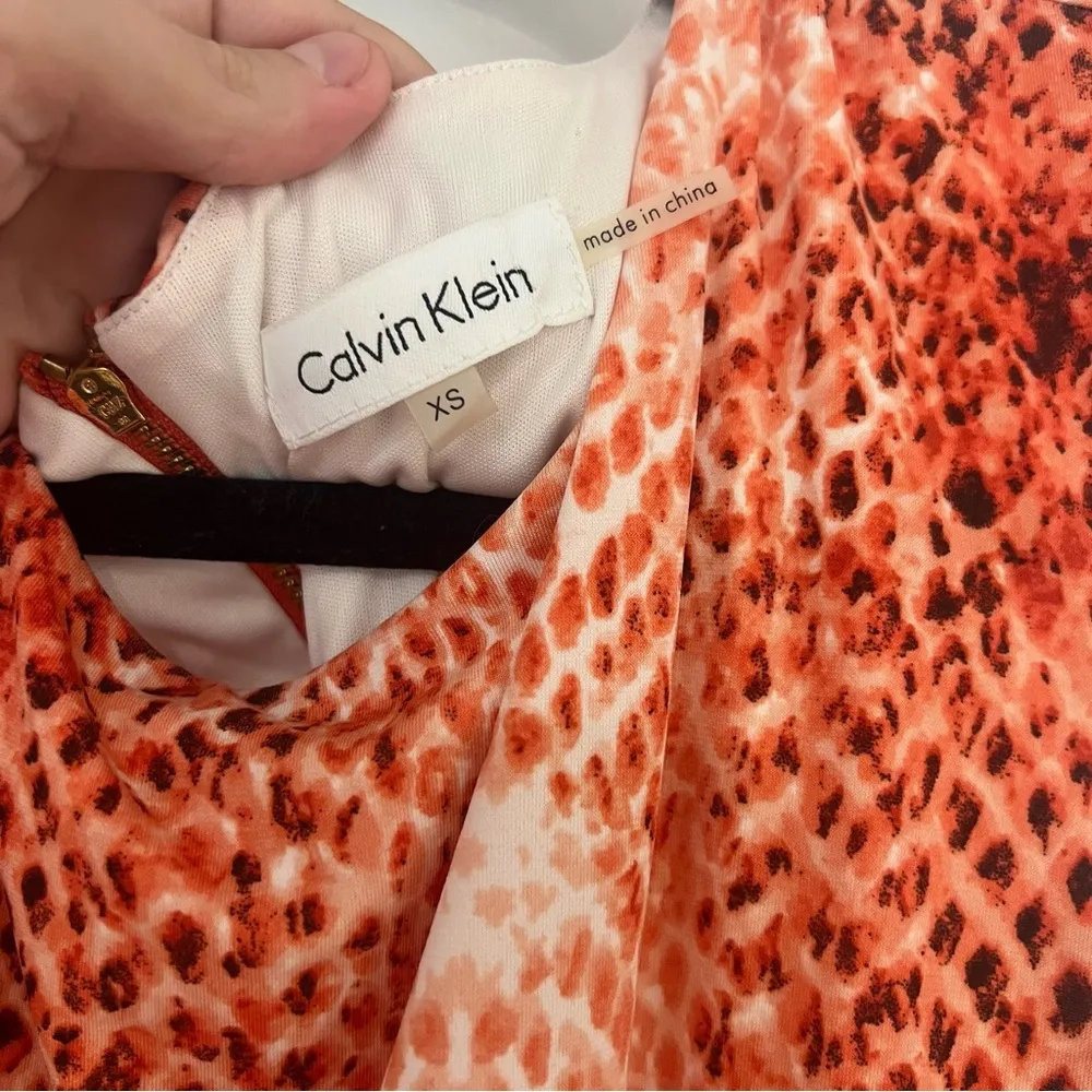 Orange Snake Print Dress - Image 6