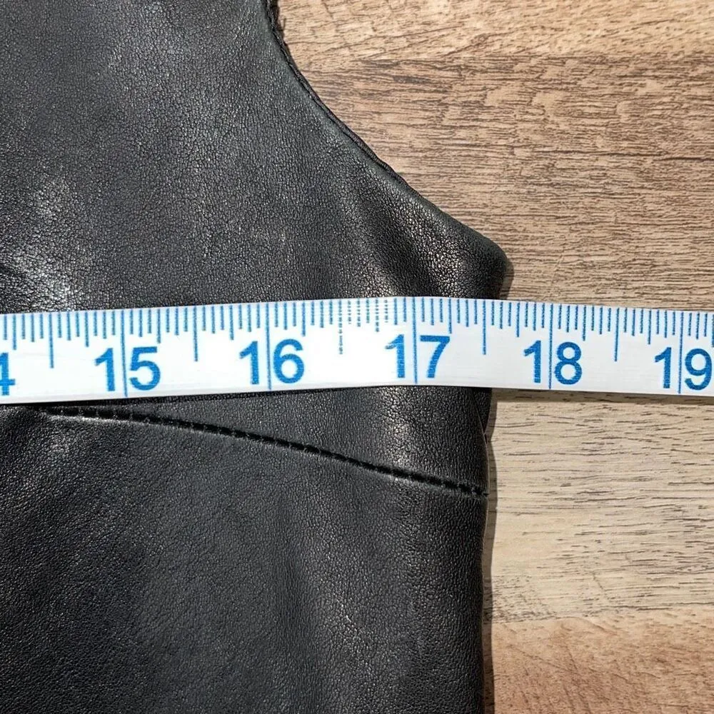 Cynthia Steffe Womens Cap Sleeve Side Zip Leather Mini Dress Black Size 4/6 - Image 8