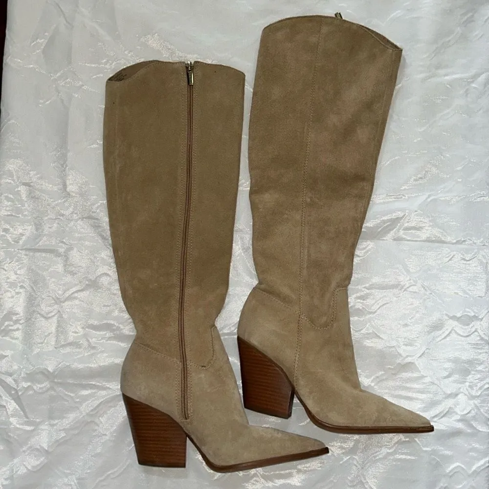 Vince Camuto Tan Tall Knee High Leather Boots(Size 6M) - Image 3