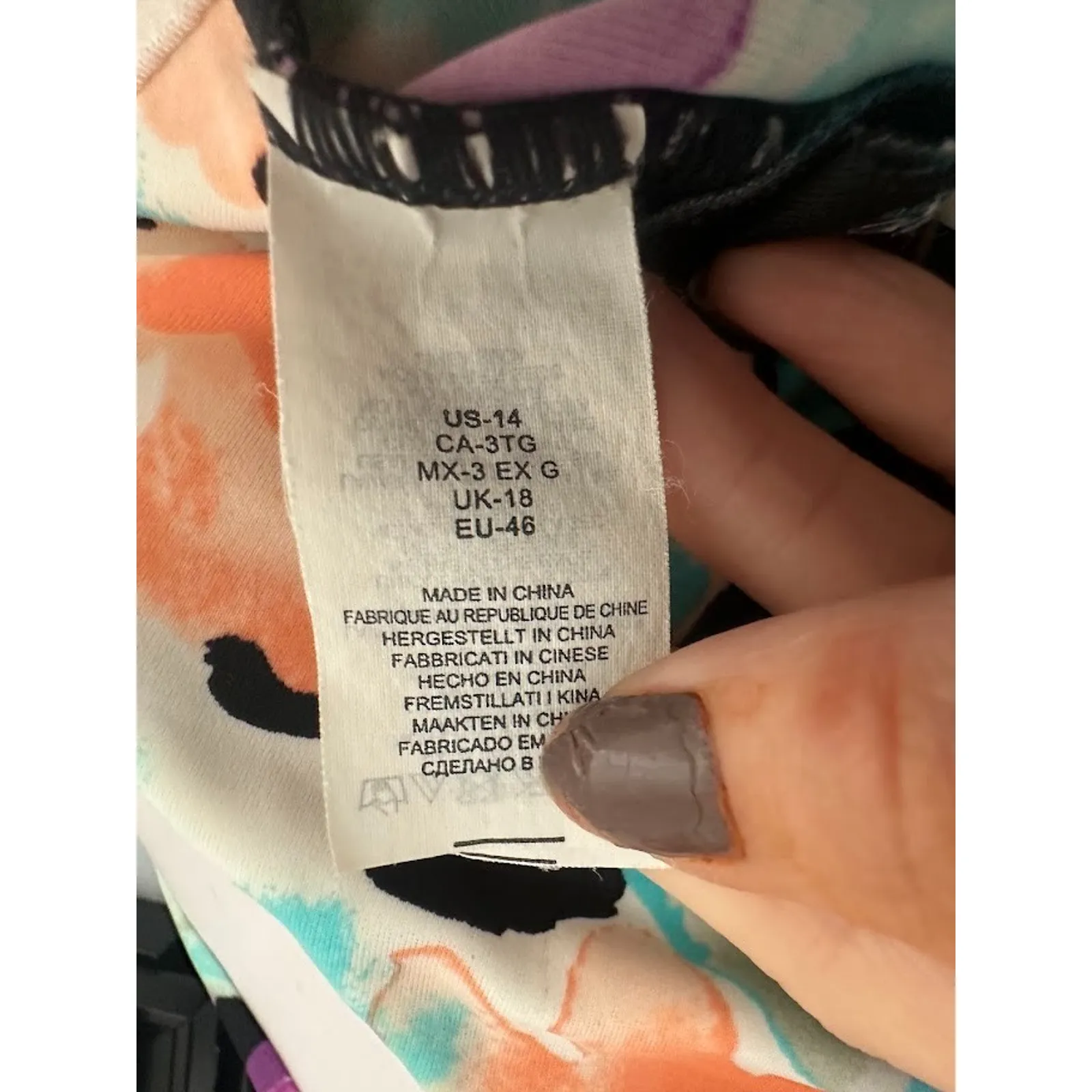 VTG Maxine Of Hollywood 14 Retro Inspired Floral One Piece Bathing Suit Pinup - Image 8