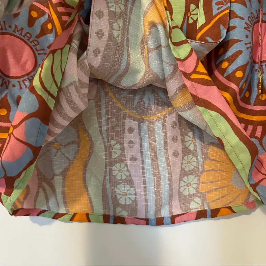 Maaji Zaria Print Faux Wrap Cover Up Skirt Womens Small - Image 7