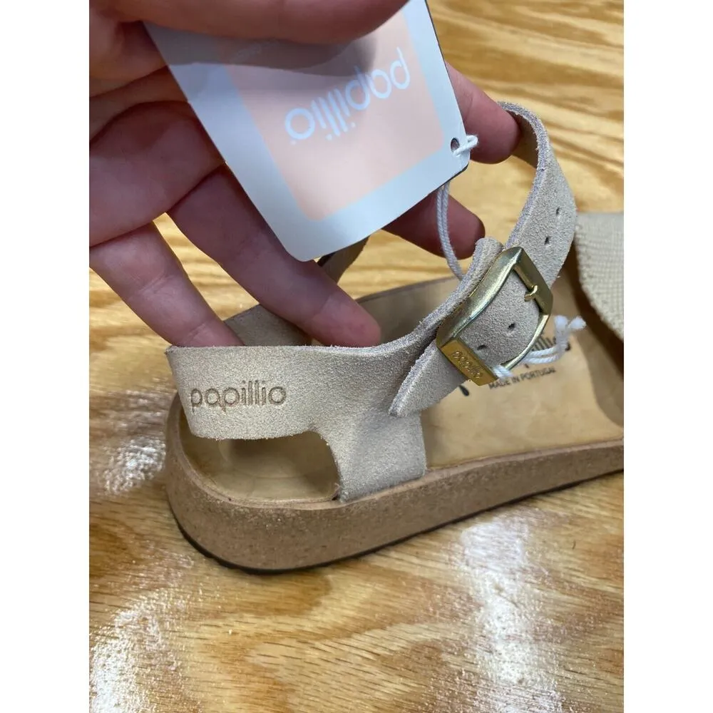 Birkenstock Papillio Glenda Women 39 beige Ankle Strap Comfort Sandals S26 - Image 4