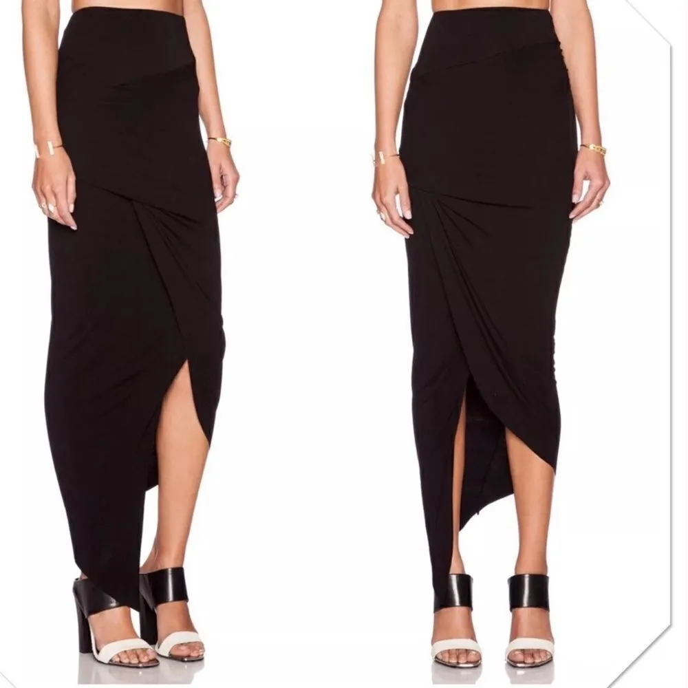 NWT Young Fabulous & Broke Sassy Asymmetrical Maxi Skirt in Dark Blue - Image 2