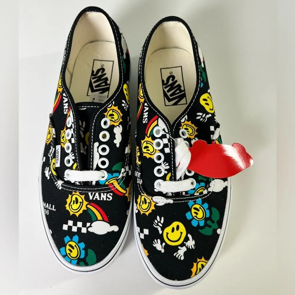 Authentic Better Day Smiley Black & White Skate Shoes 8.5 - Image 2