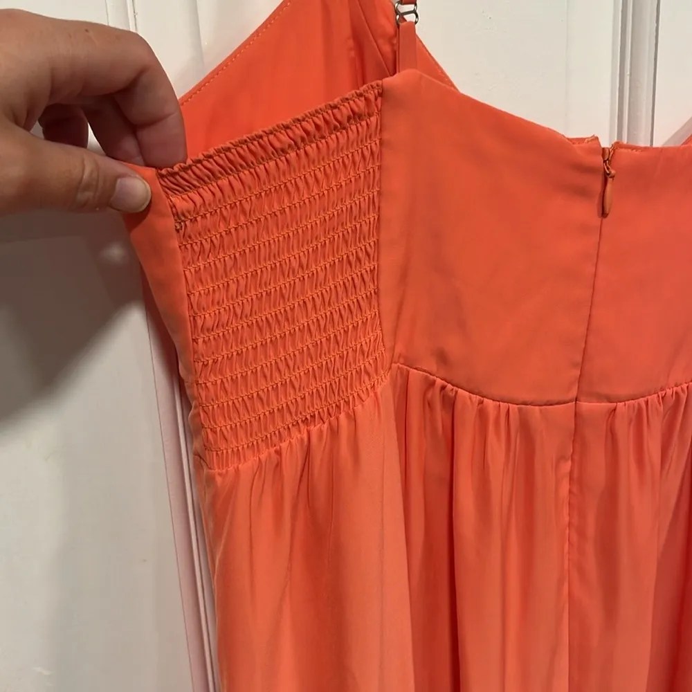 Felicity & Coco Maxi Dress with Side Smocking Orange Size L - Image 4