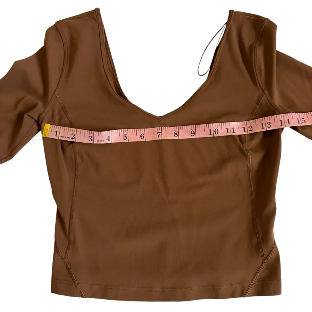 Lululemon Align Roasted Brown Cropped Long Sleeve Shirt - Image 4