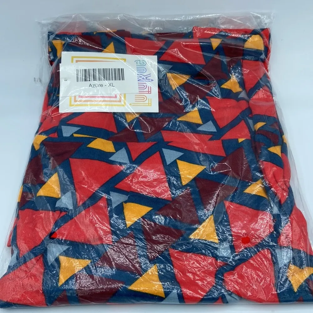 NEW! $35 LULAROE AZURE Skirt XL Bright Geometric Triangles - Image 11