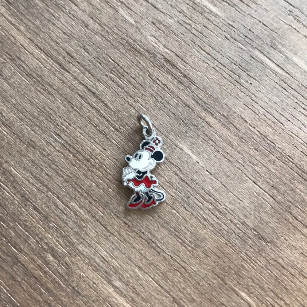 Vintage 40+ Years Enamel and Sterling Silver Minnie Mouse Charm Pendant - Image 4