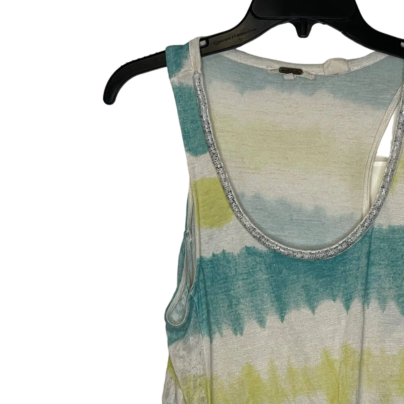 Miss Me Women Size Medium Muscle‎ Tank Top Scoop Neck Relaxed Multicolor Striped - Image 4