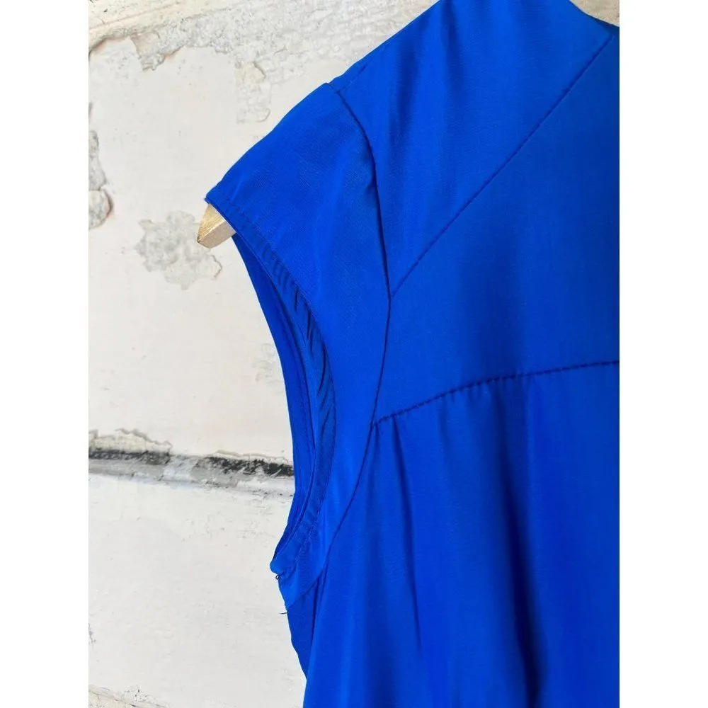 Mossimo womens crew neck cap sleeve cobalt blue skater dress NWT XS - Image 3