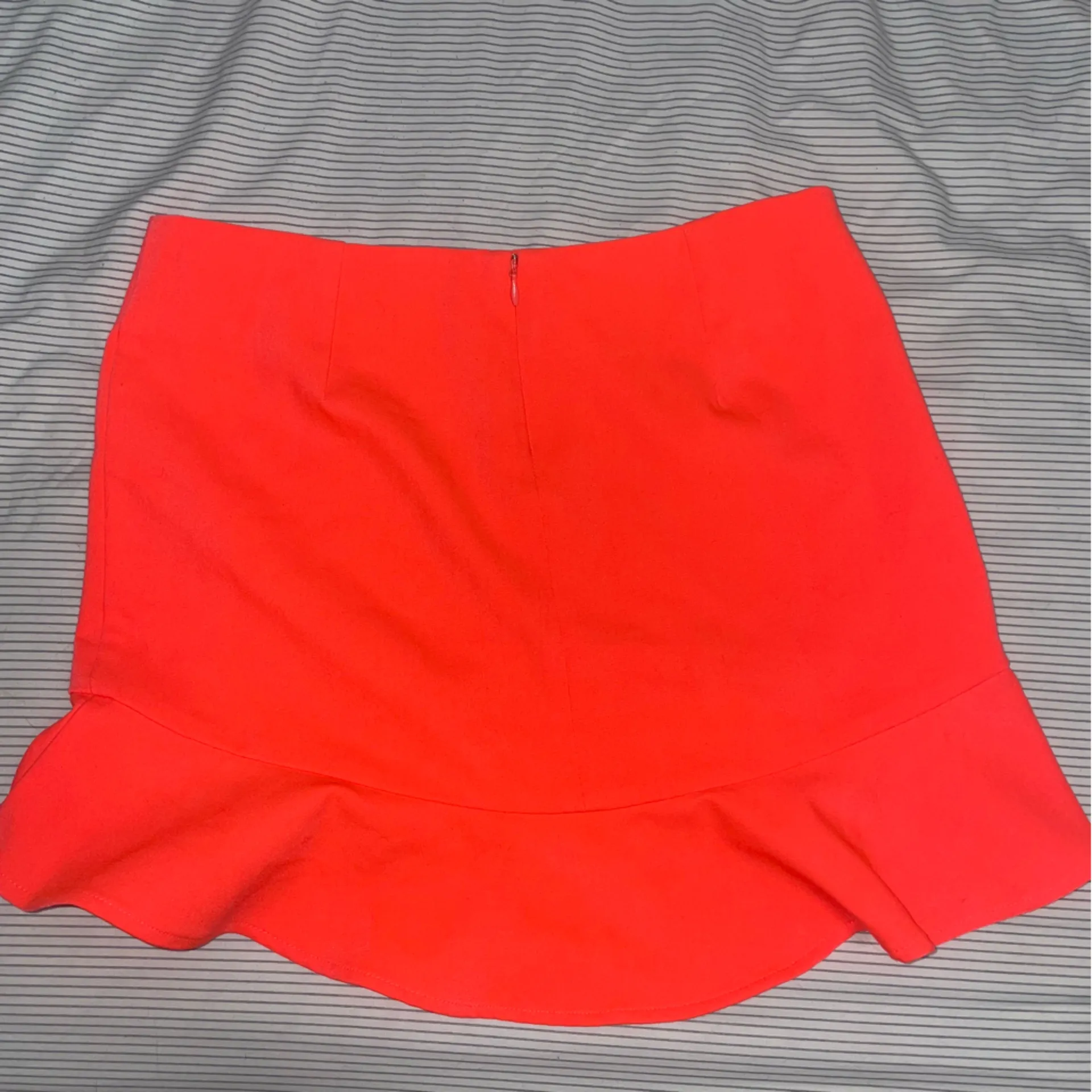 Tobi Neon Coral Flounce Skirt Orange - Image 4