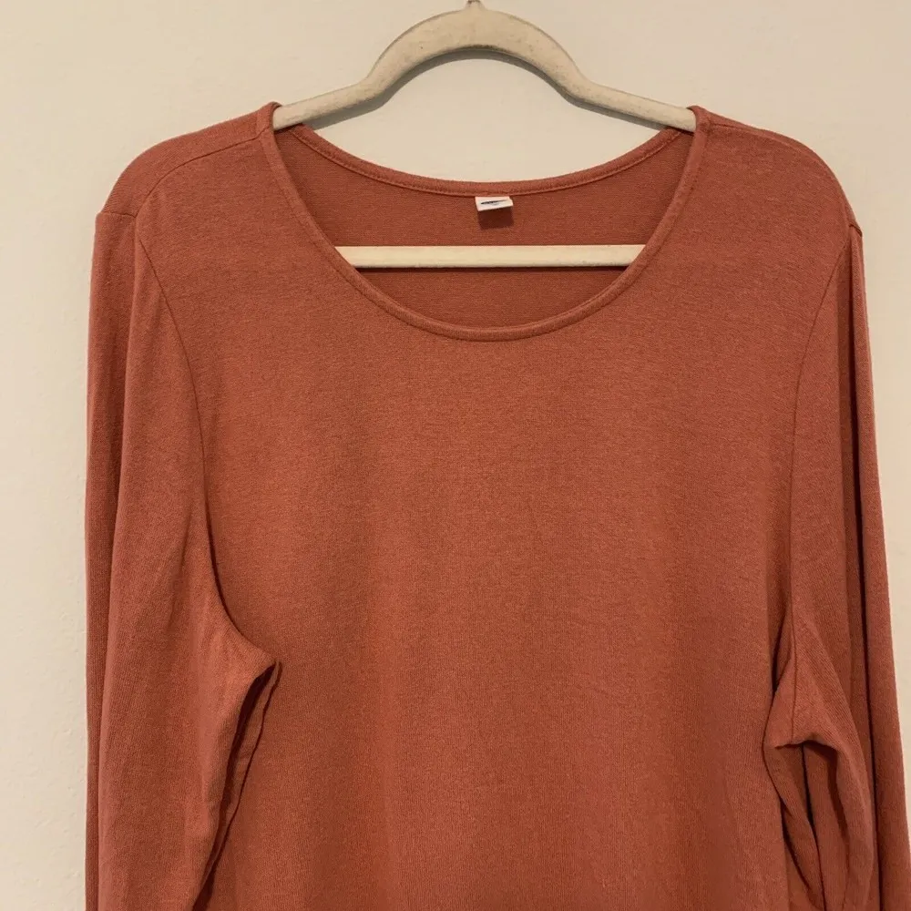 Old Navy Womens Plus Size XXL Orange Stretch Pullover Sweater - Image 2