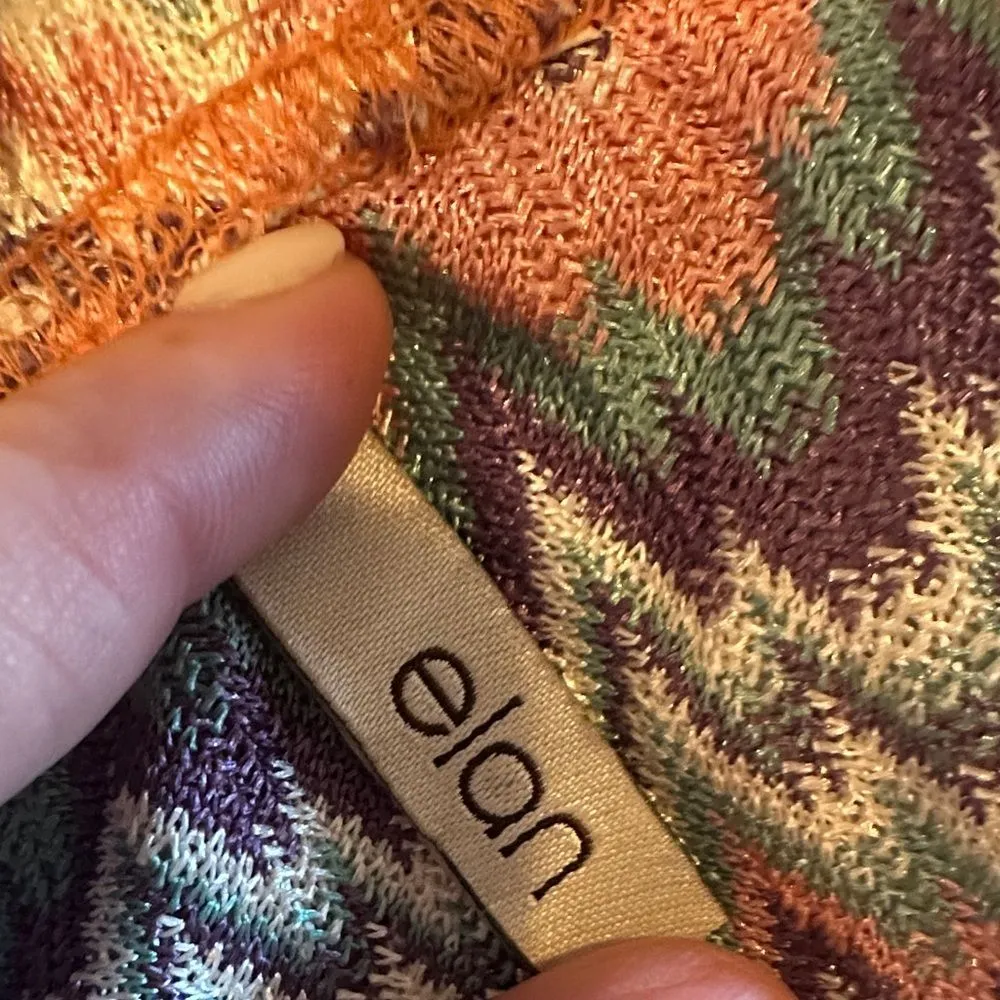 Elan Women’s Colorful Strapless Zigzag Patterned Shorts Romper - Size L - Image 5