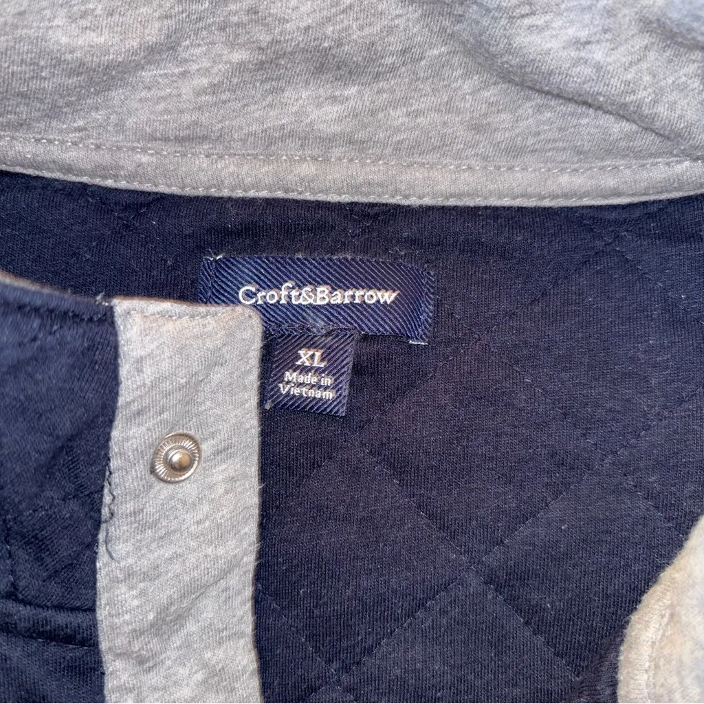 Croft and Barrow Quilted 1/4-Snap Pullover - Image 2