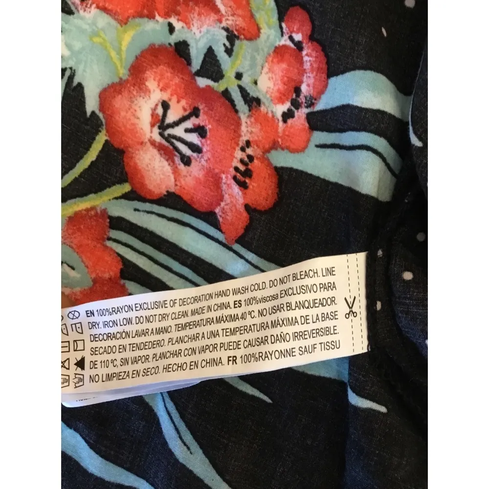 Forever 21 Tropical Floral Print Design Kimono Sz L Women - Image 9