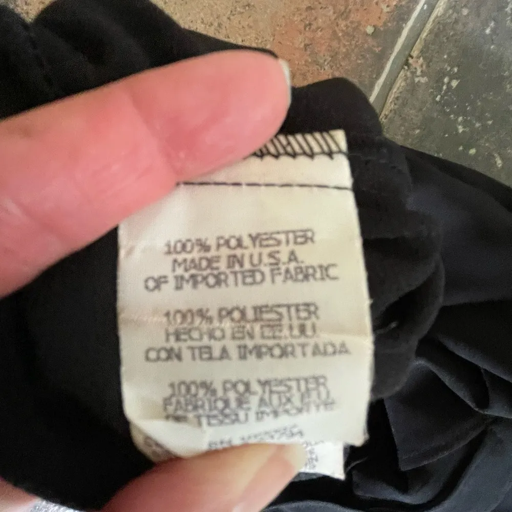 Marina Front Split Evening Trousers Wide Leg Pants Size M Black Size M - Image 8