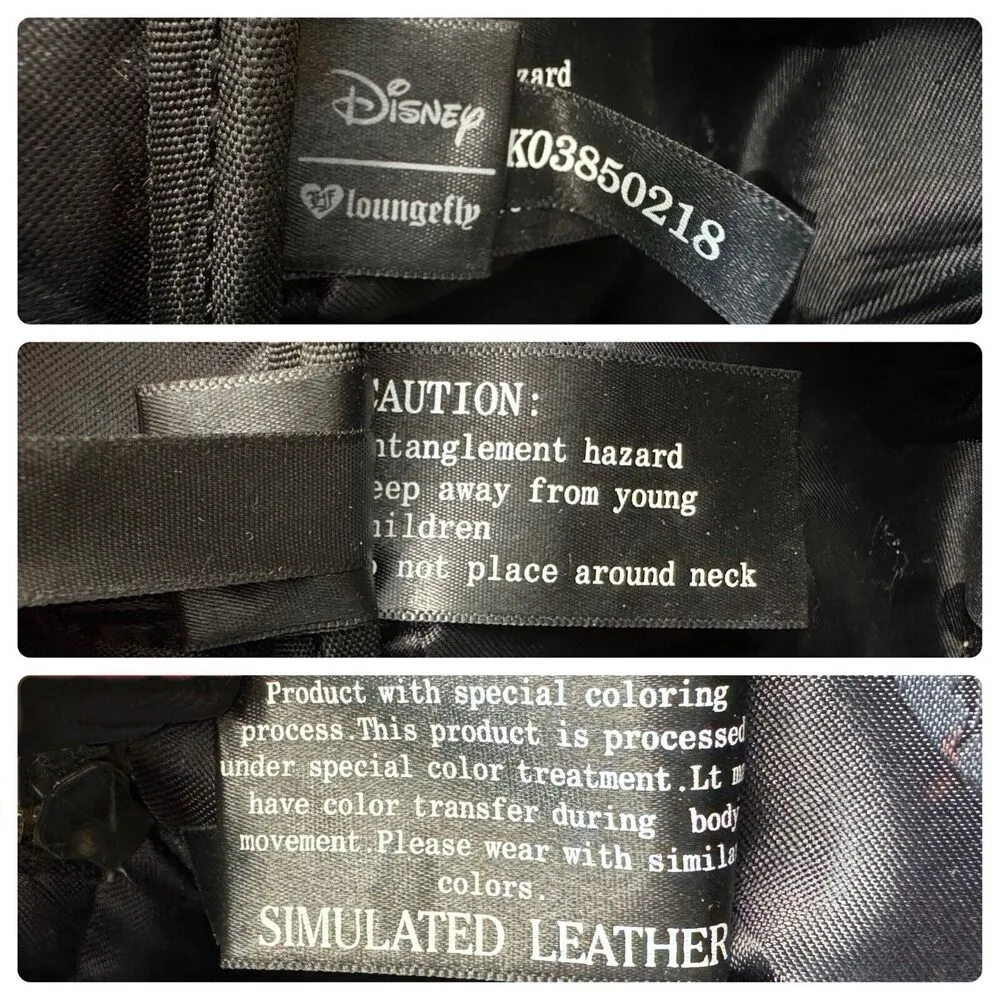DISNEY LOUNGEFLY Villains Mini Backpack Ursula Cruella Maleficent Evil Queen Bag - Image 13