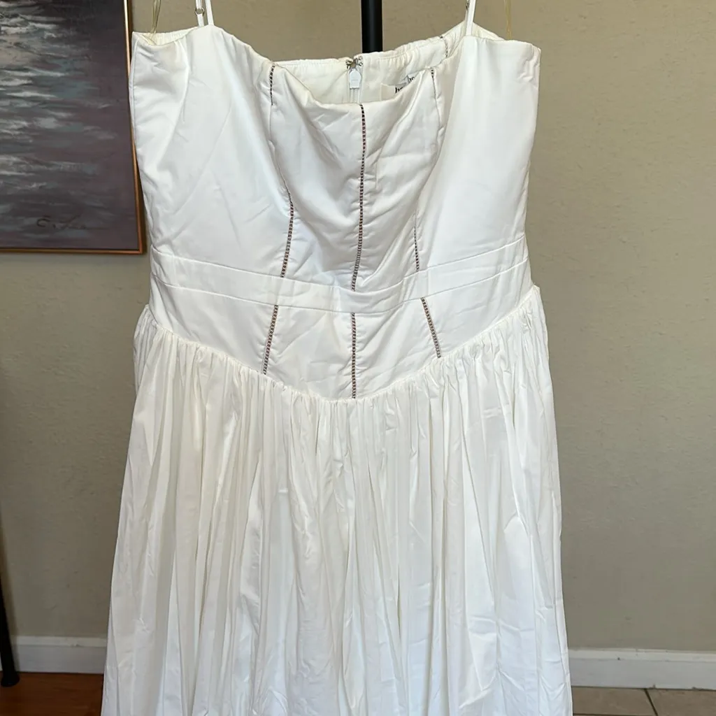 HOUSE OF CB XL D-DD 'Ysabella' White Cotton Maxi Sundress‎ NWOT size XL - Image 5