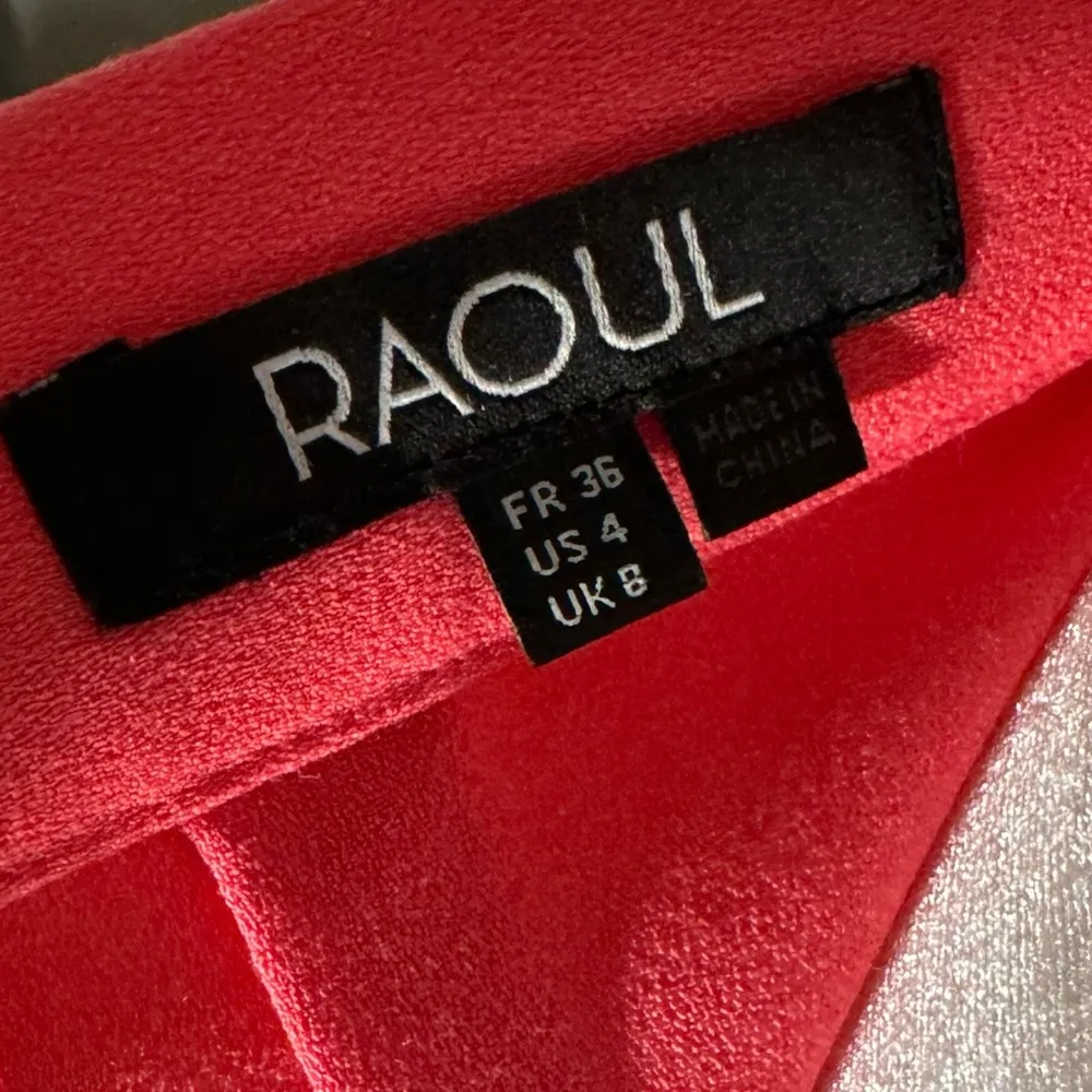 RAOUL Womens Designer Pencil Skirt Coral Pink Size 4 Small Knee Length High Rise - Image 4