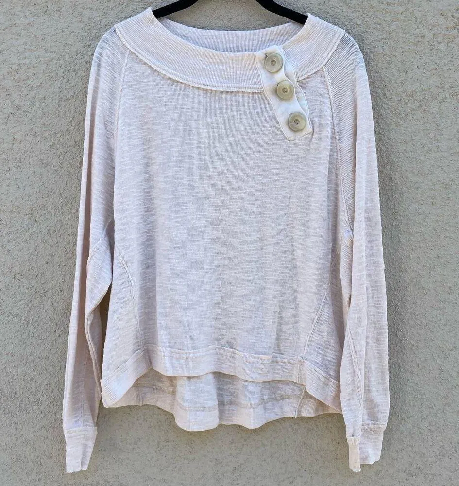 We The Free Cream Don't Forget Me Knit Top XS Free People - Image 2