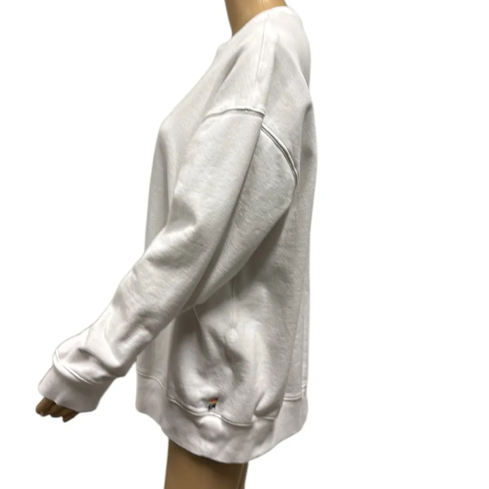 Levis White Relaxed Graphic Logo Crew Neck Cotton Long Sleeve Sweatshirt Large - Image 3