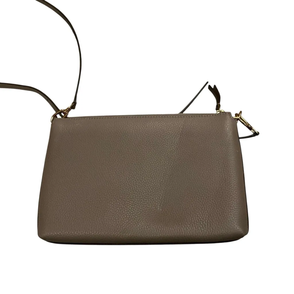 Tory Burch Mercer Gray Pebbled Leather Crossbody Bag shoulder bag clutch - Image 5