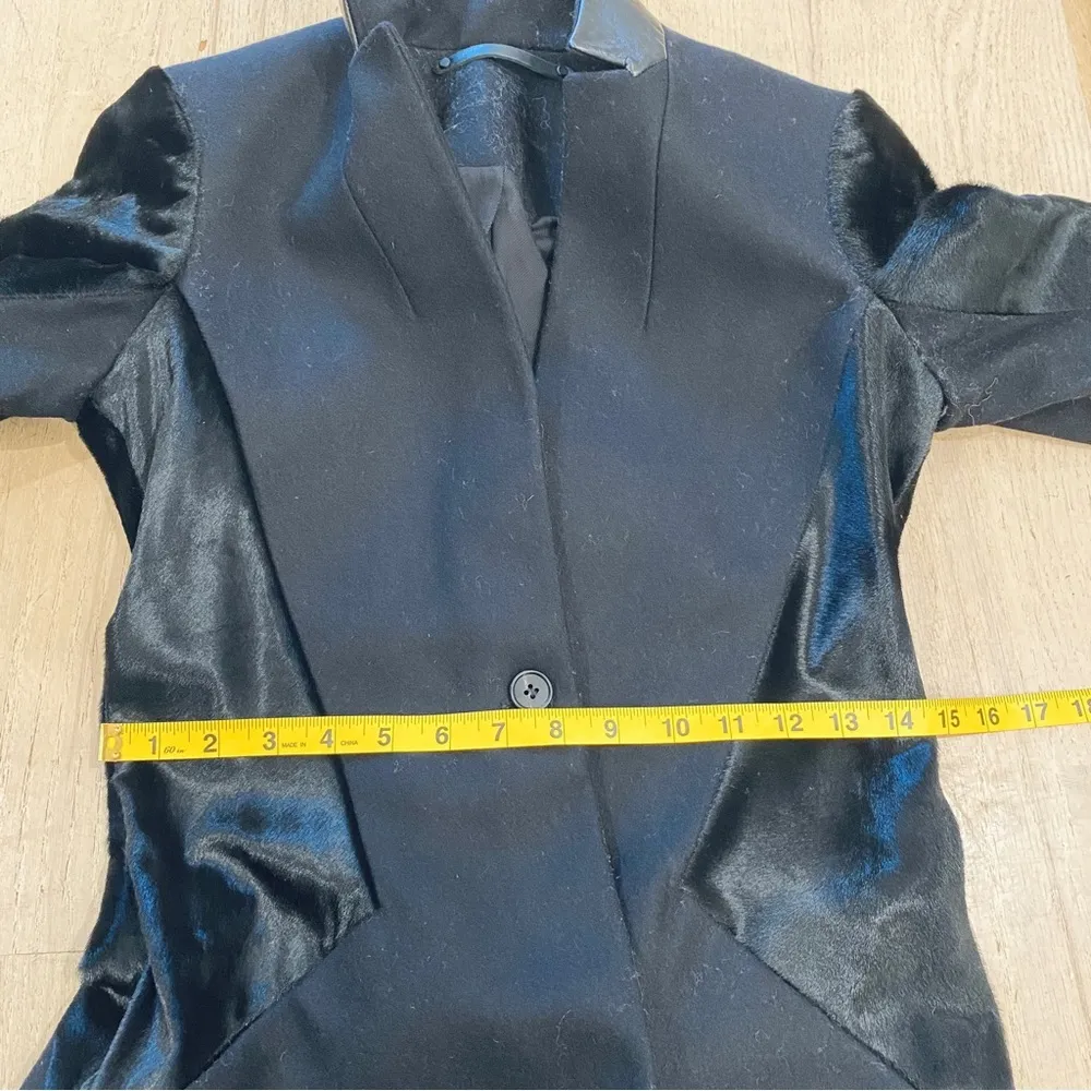 All Saints beautiful tailored wool and pony hair/cowhide leather jacket - Image 11