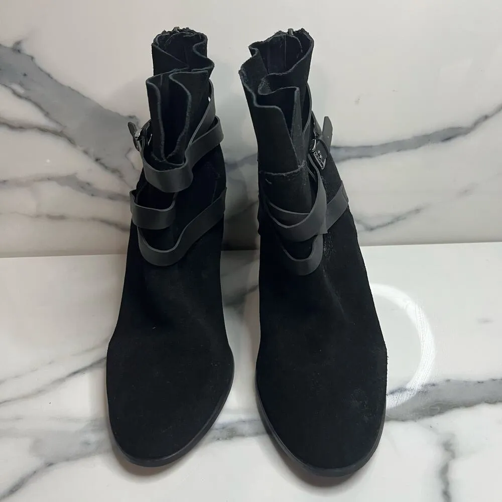 Carlos Santana | Women's Black Suede Festival Boho Heeled Miles Boots Sz 7 - Image 2