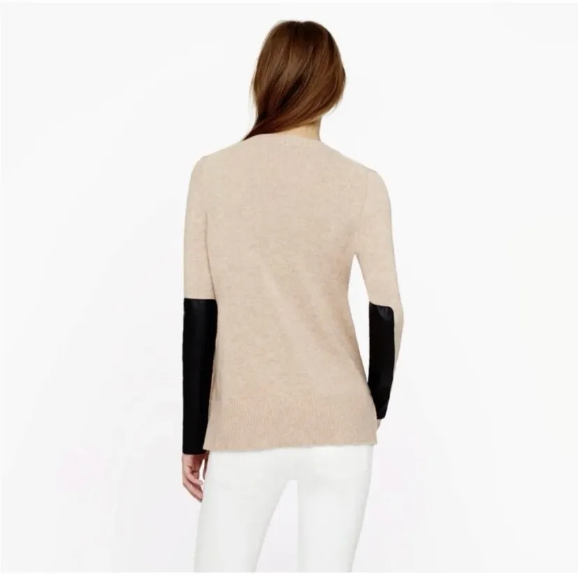 J. CREW Cashmere & Leather Sweater - Image 2