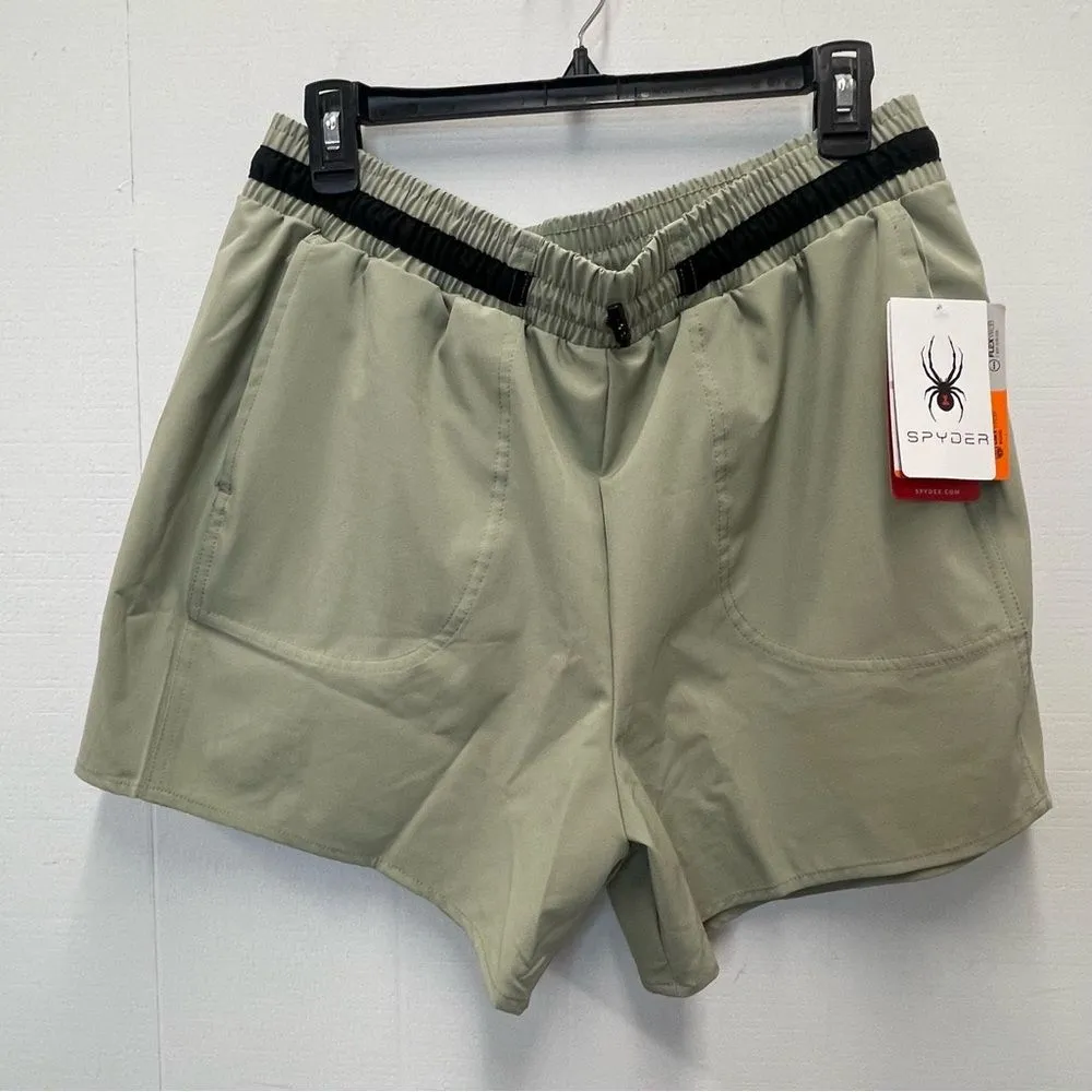 Spyder Size Large Sage Green Active Shorts Bungee Pull On Athletic - Image 2