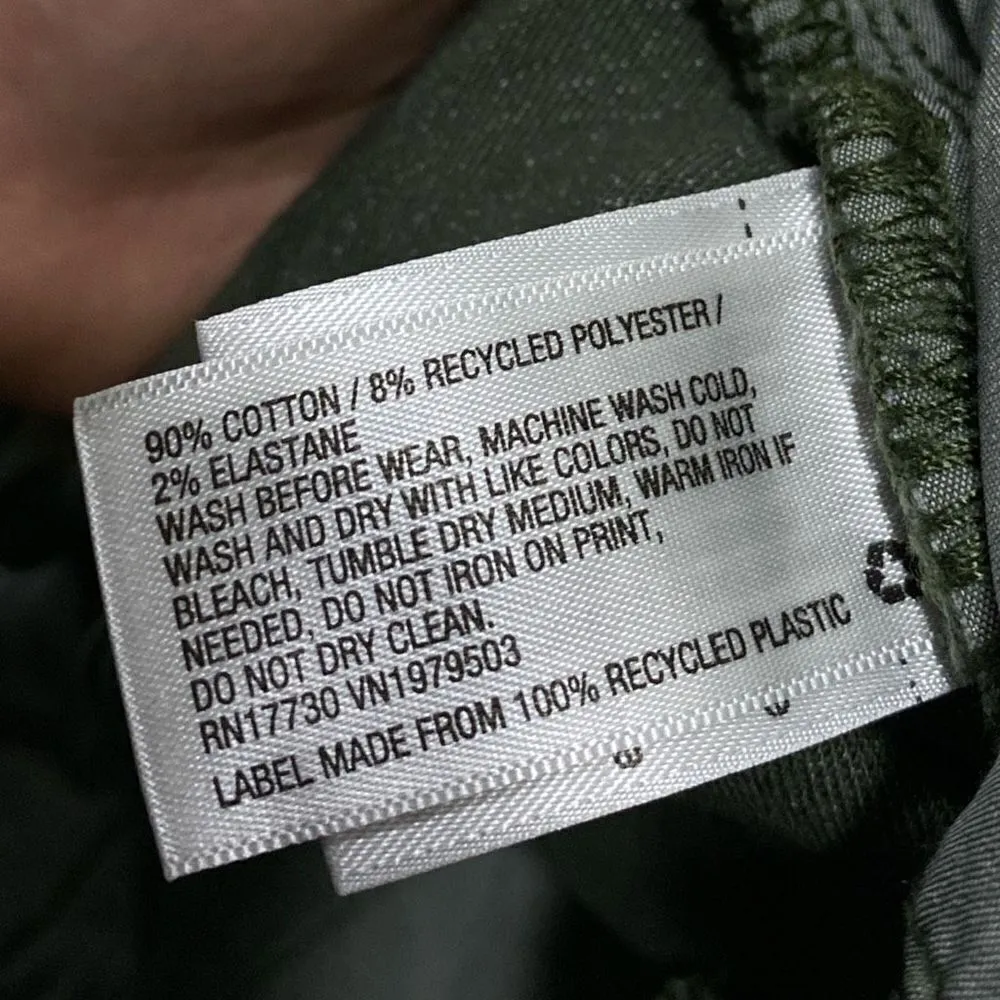 UNIVERSAL THREAD | Olive Green Ripped Knee Frayed Hem Mid Rise Jegging Jeans 24W - Image 7