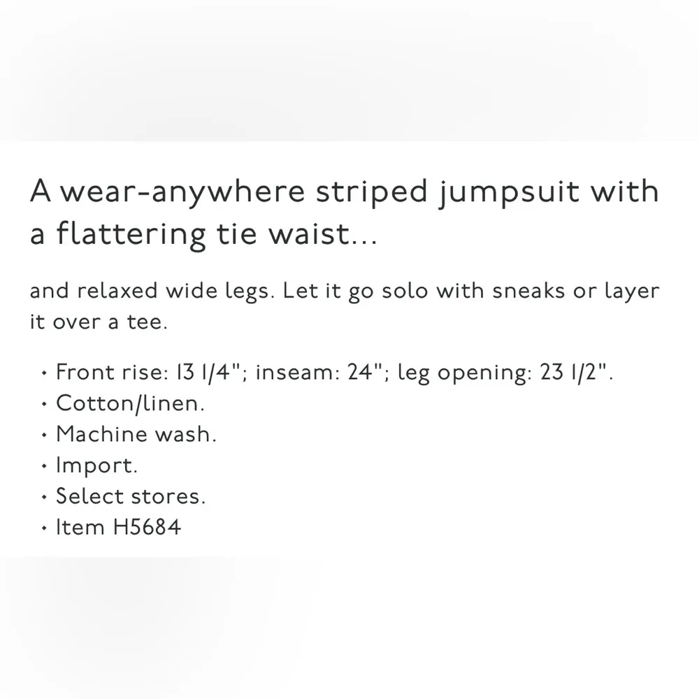 Madewell Striped Sleeveless Jumpsuit Black Size L - Image 7