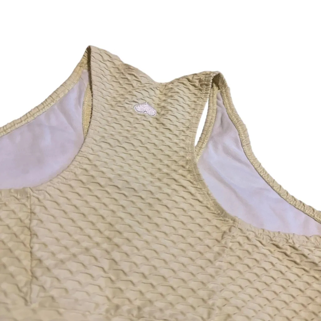 Booty by Brabants Creamy Yellow Two Piece Workout Set Athletic Size Small Womens - Image 9