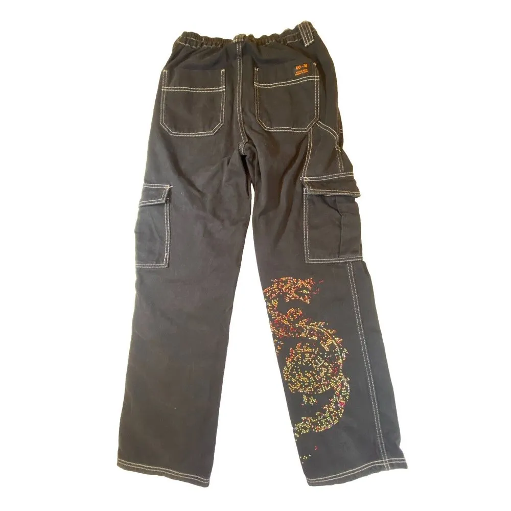 Urban Outfitters BDG Sz 27 Black Denim‎ Relaxed Skate Utility Cargo Jeans Woman - Image 3