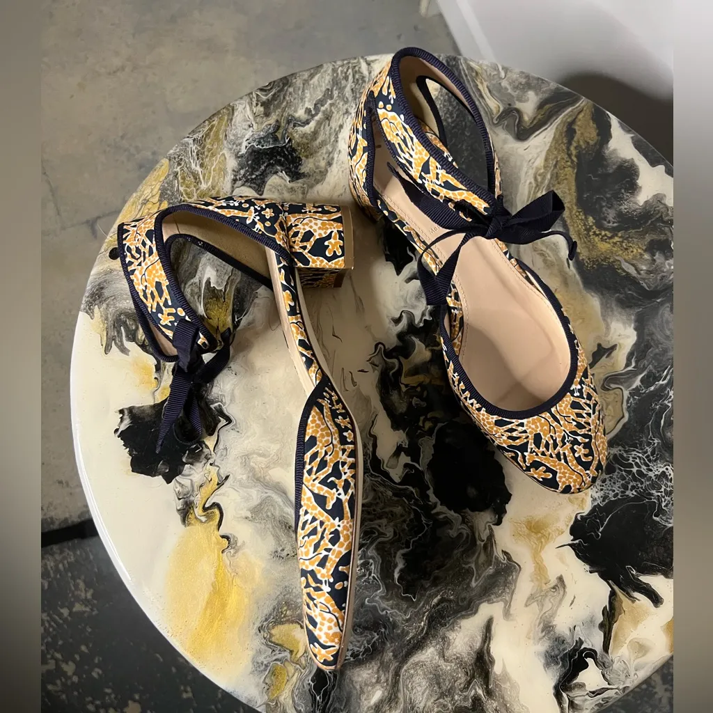 Drake’s of London for J. crew Giraffe D’Orsay Ankle Tie Heels - Image 6